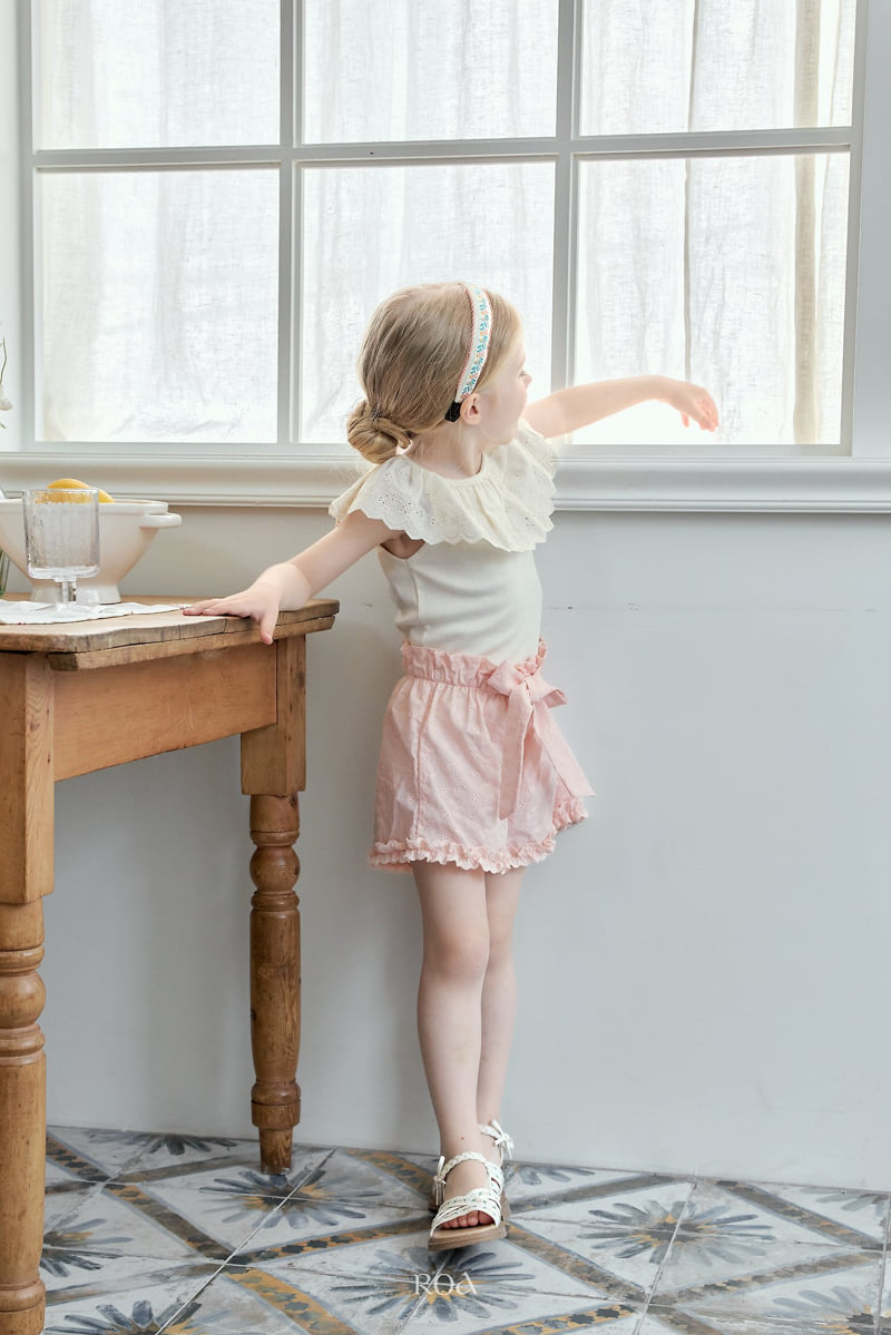 Roa - Korean Children Fashion - #childrensboutique - Rosy Ribbon Pants - 7