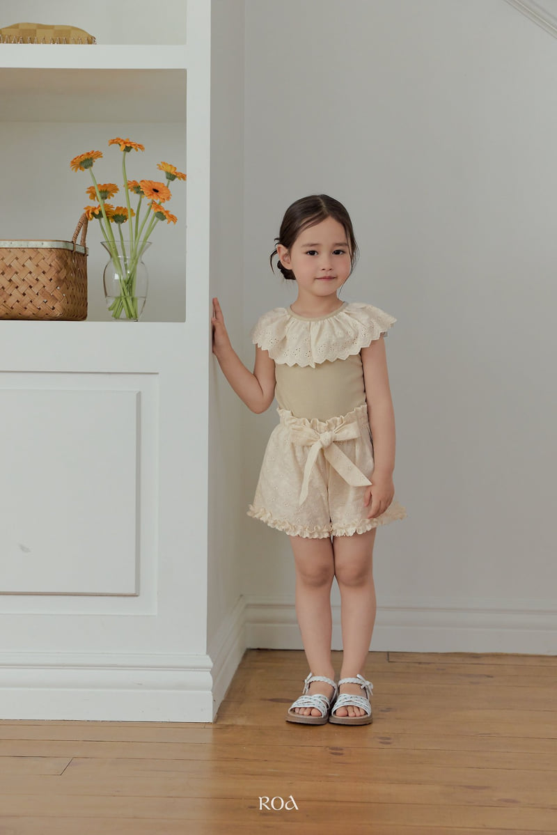 Roa - Korean Children Fashion - #designkidswear - Vanilla Lace Sleeveless Tee - 7