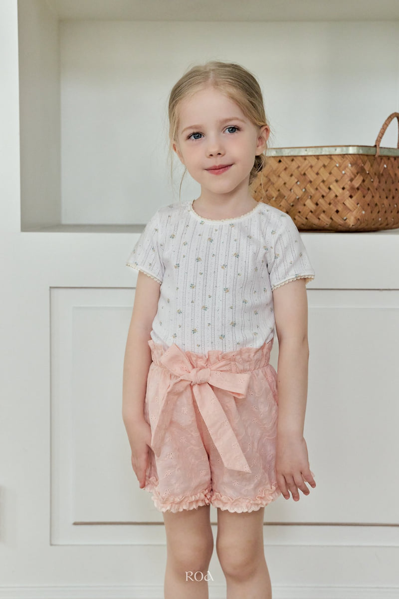 Roa - Korean Children Fashion - #fashionkids - Rosy Ribbon Pants - 10