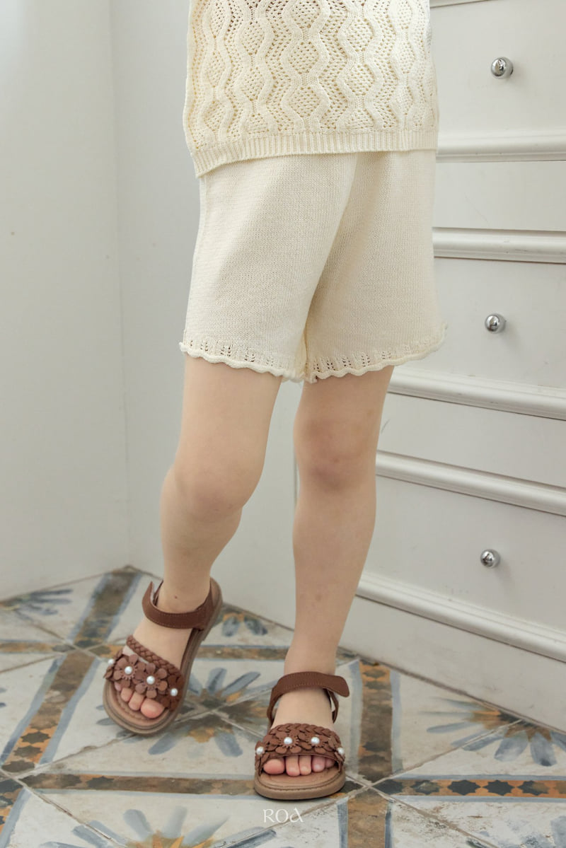 Roa - Korean Children Fashion - #fashionkids - Pony Knit Shorts Set - 8