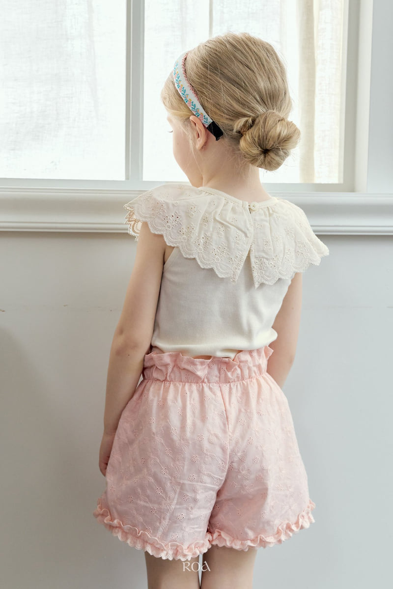 Roa - Korean Children Fashion - #kidsstore - Vanilla Lace Sleeveless Tee - 11