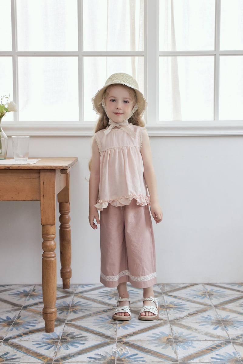 Roa - Korean Children Fashion - #kidsstore - Sleeveless Yoke Frill Blouse - 4