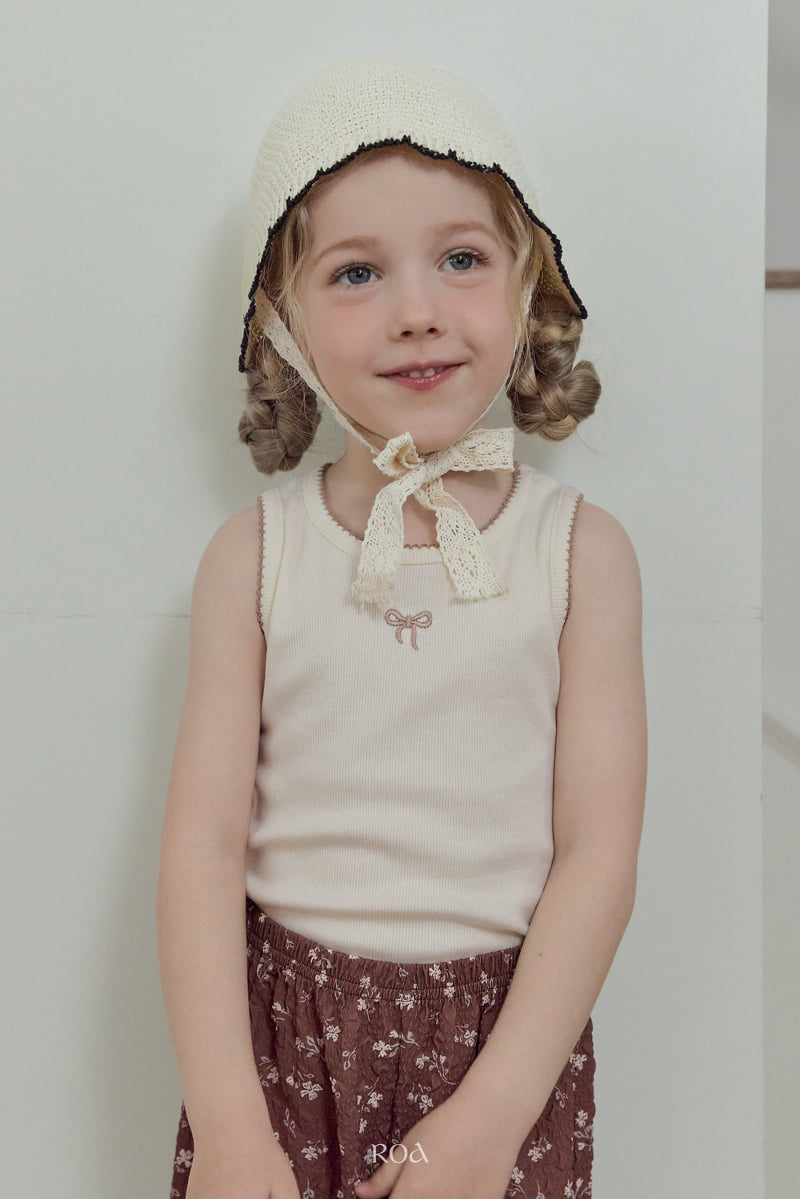 Roa - Korean Children Fashion - #magicofchildhood - Ribbon Embroidered Sleeveless Tee - 9
