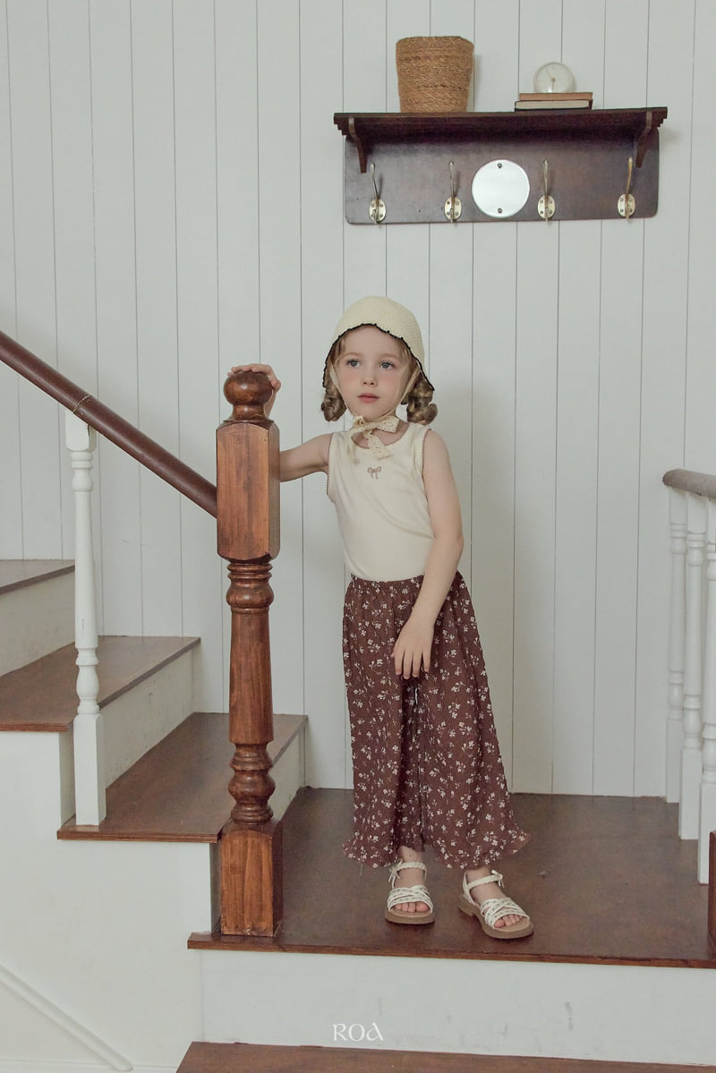 Roa - Korean Children Fashion - #minifashionista - Ribbon Embroidered Sleeveless Tee - 10