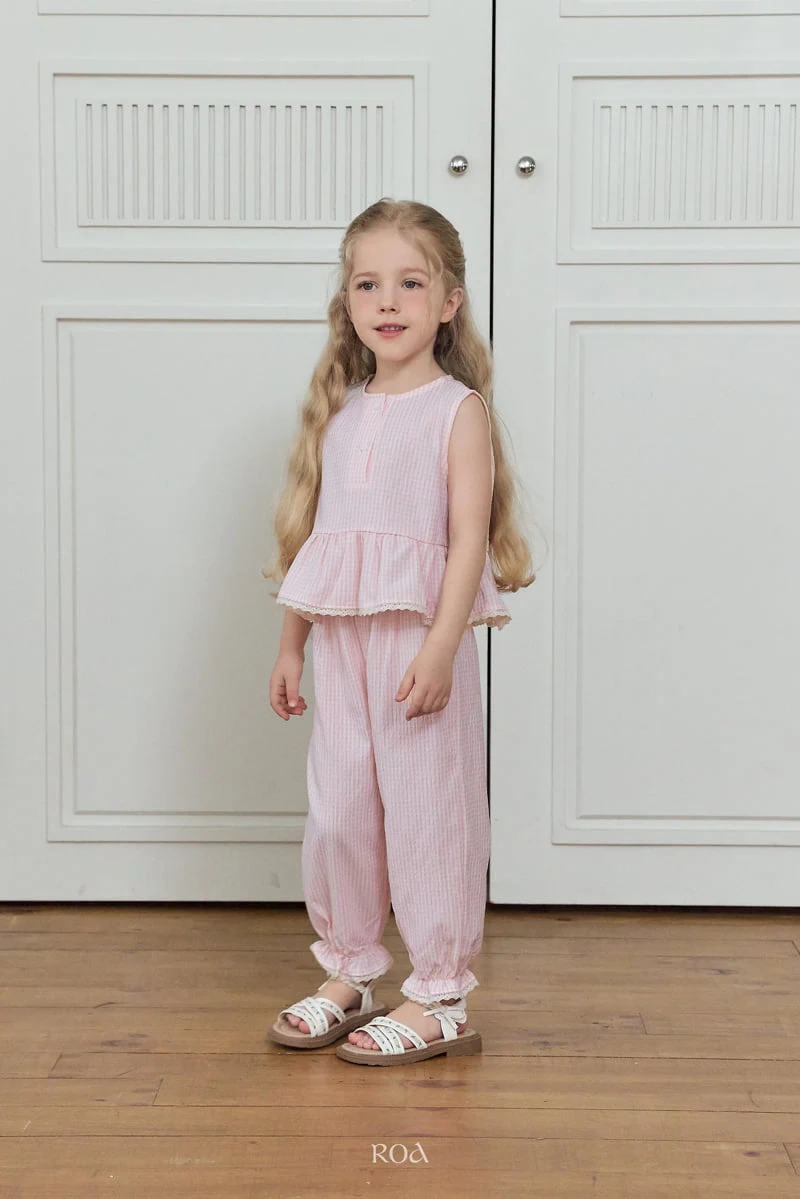 Roa - Korean Children Fashion - #magicofchildhood - Oat Check Set - 4