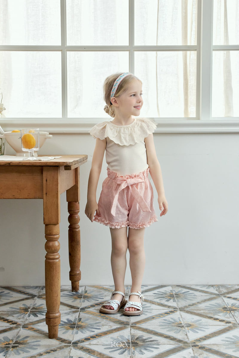 Roa - Korean Children Fashion - #minifashionista - Rosy Ribbon Pants - 4