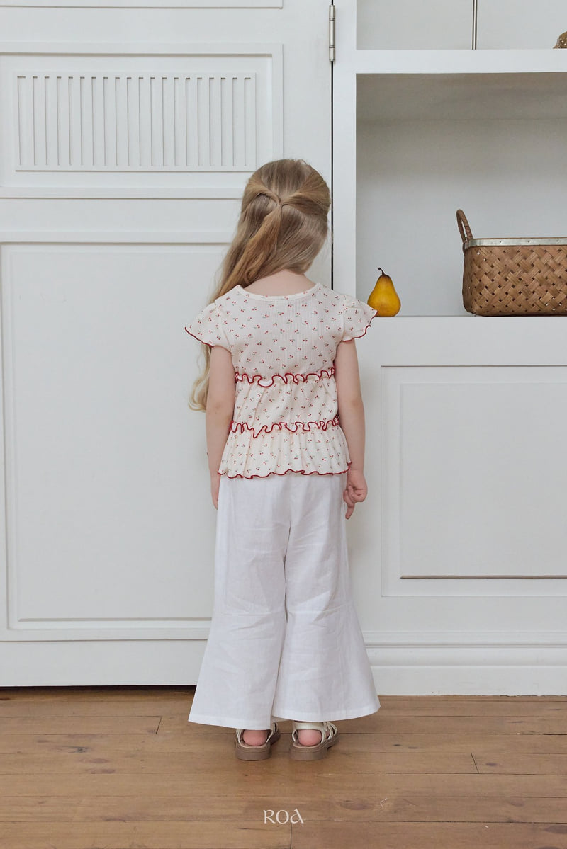 Roa - Korean Children Fashion - #stylishchildhood - Cherry Ribbed Tee - 9