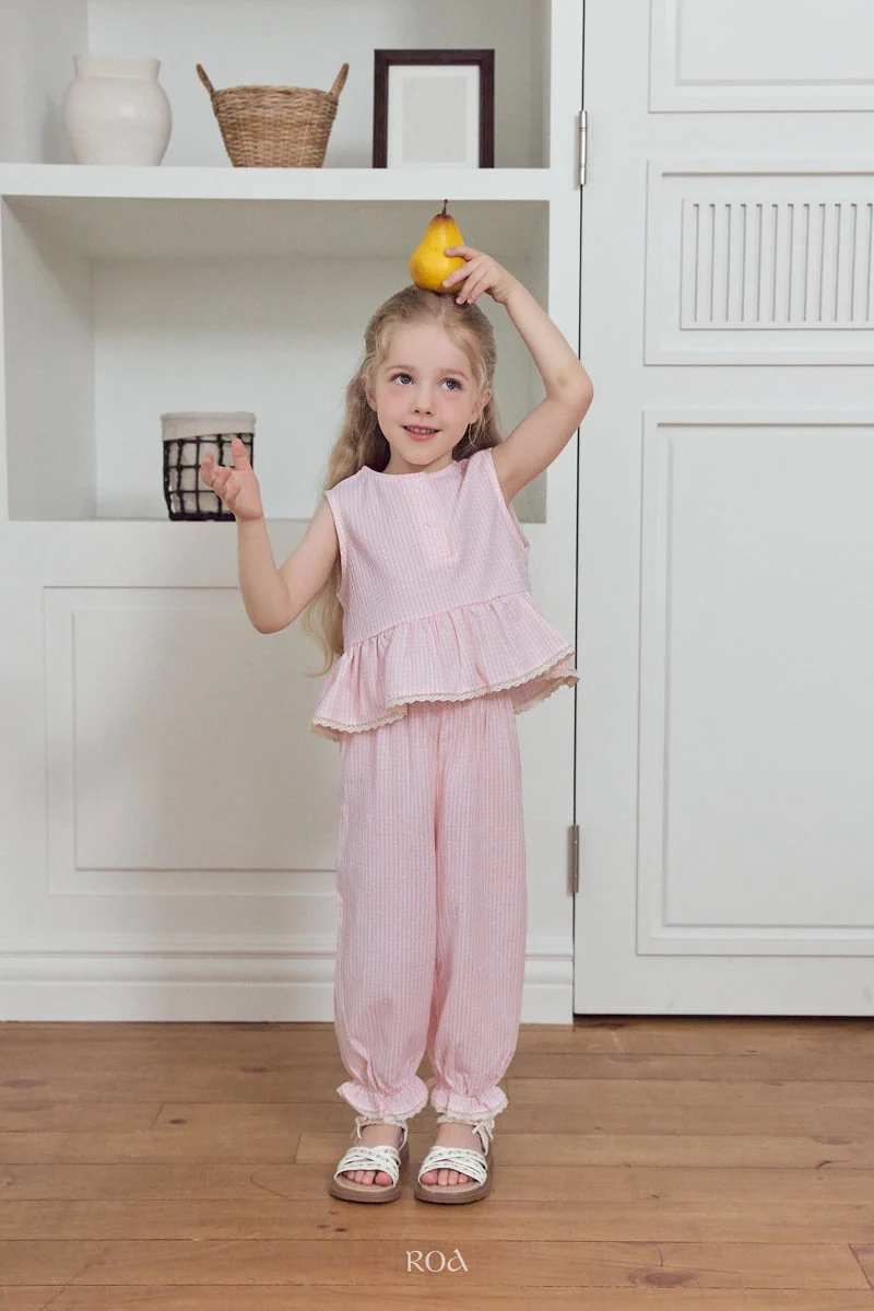 Roa - Korean Children Fashion - #stylishchildhood - Oat Check Set - 8