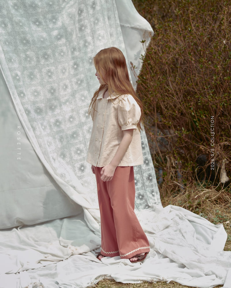 Rosette - Korean Children Fashion - #discoveringself - Milk Tea Blouse - 12