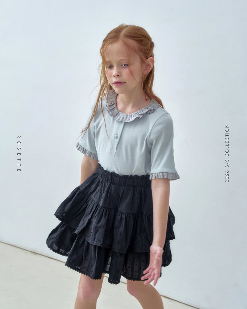 Rosette - Korean Children Fashion - #fashionkids - Frill Tee - 4