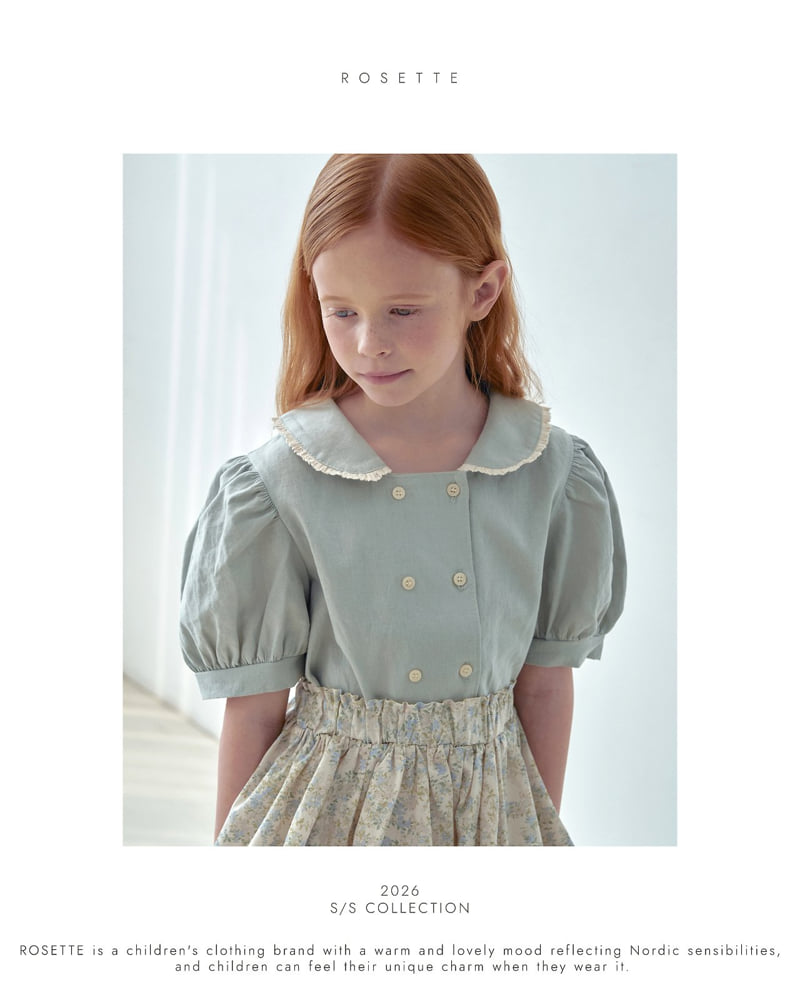 Rosette - Korean Children Fashion - #kidsstore - Milk Tea Blouse