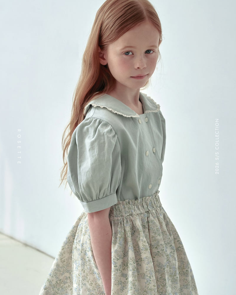 Rosette - Korean Children Fashion - #minifashionista - Milk Tea Blouse - 6