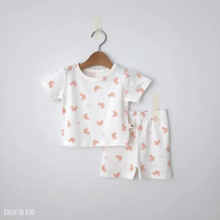 Saerobin - Korean Baby Fashion - #babyboutique - Single Short Sleeve Easywear - 2