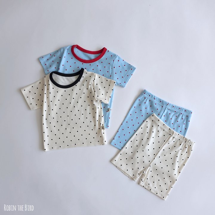 Saerobin - Korean Baby Fashion - #babyboutique - Modal Dot Short Sleeve Easywear - 12