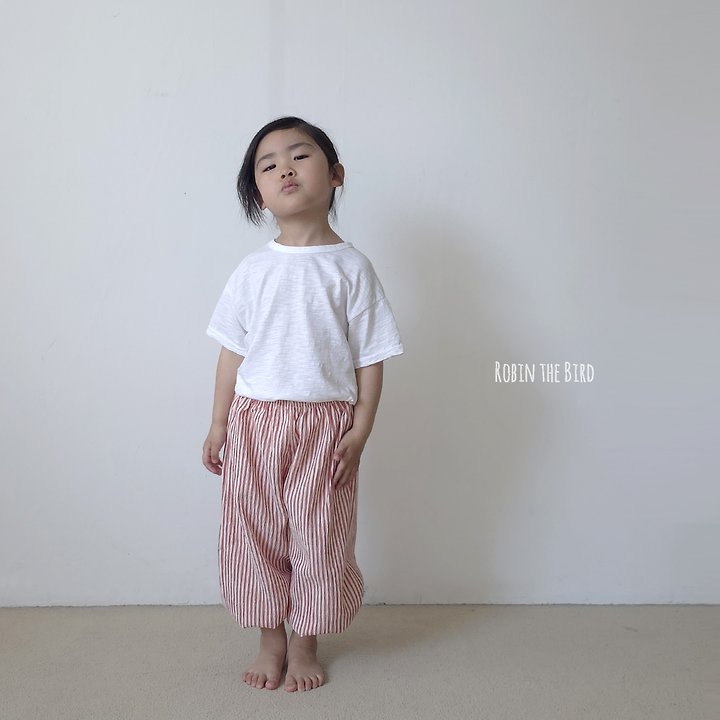 Saerobin - Korean Baby Fashion - #babyclothing - Striped Sausage Wrinkle Pants