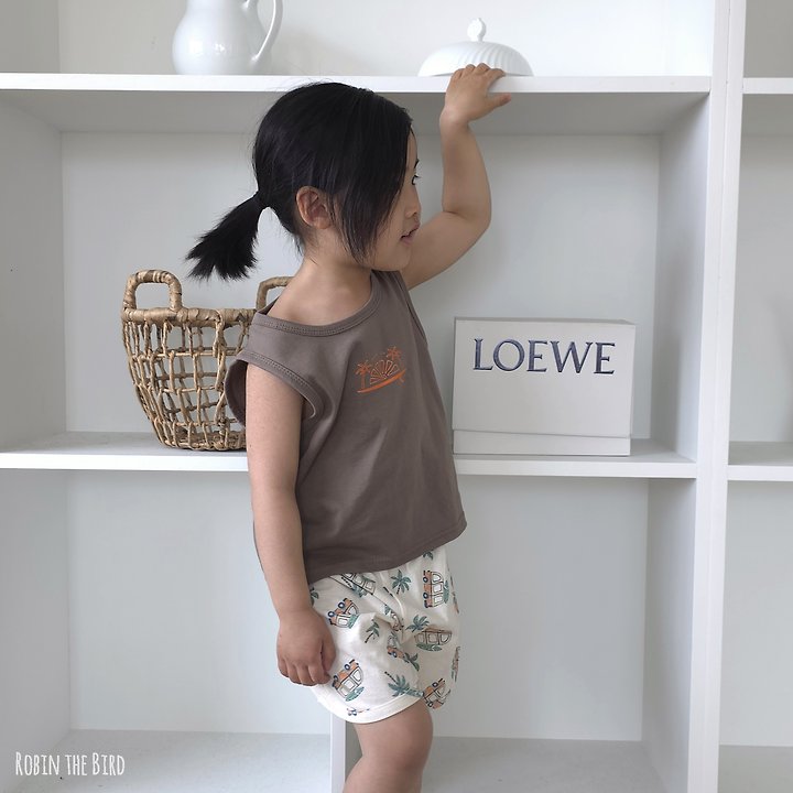 Saerobin - Korean Baby Fashion - #babyfashion - Island Sleeveless Tee - 4