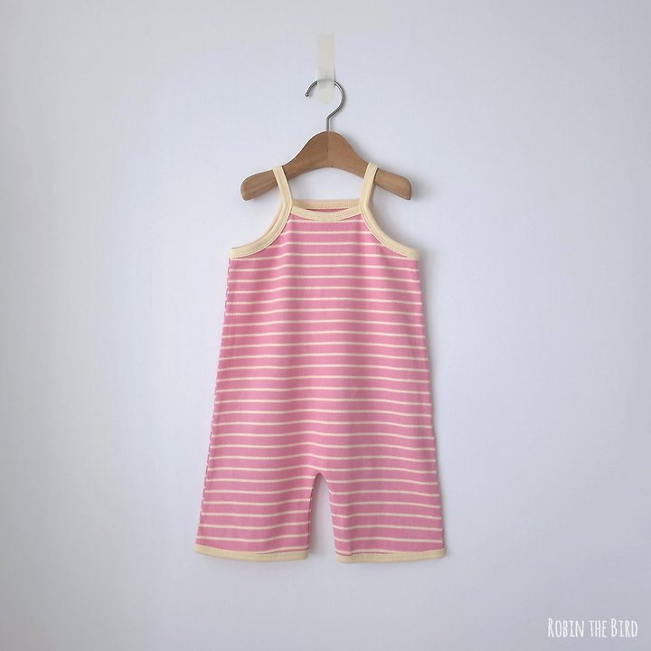 Saerobin - Korean Baby Fashion - #babyfever - Striped Jumpsuit - 2