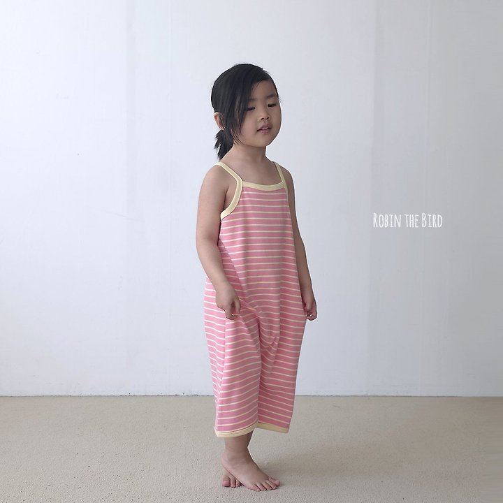 Saerobin - Korean Baby Fashion - #babygirlfashion - Striped Jumpsuit - 3