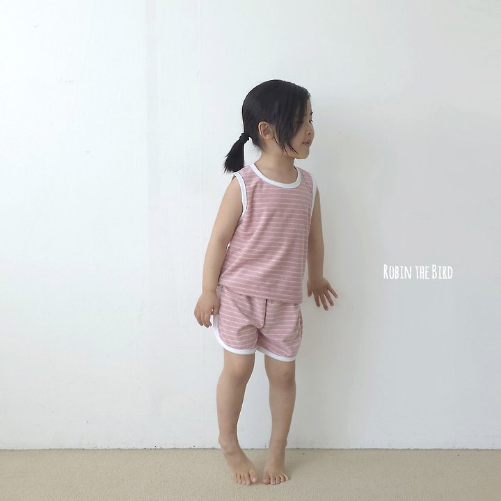 Saerobin - Korean Baby Fashion - #babylifestyle - Terry Sleeveless Set - 3