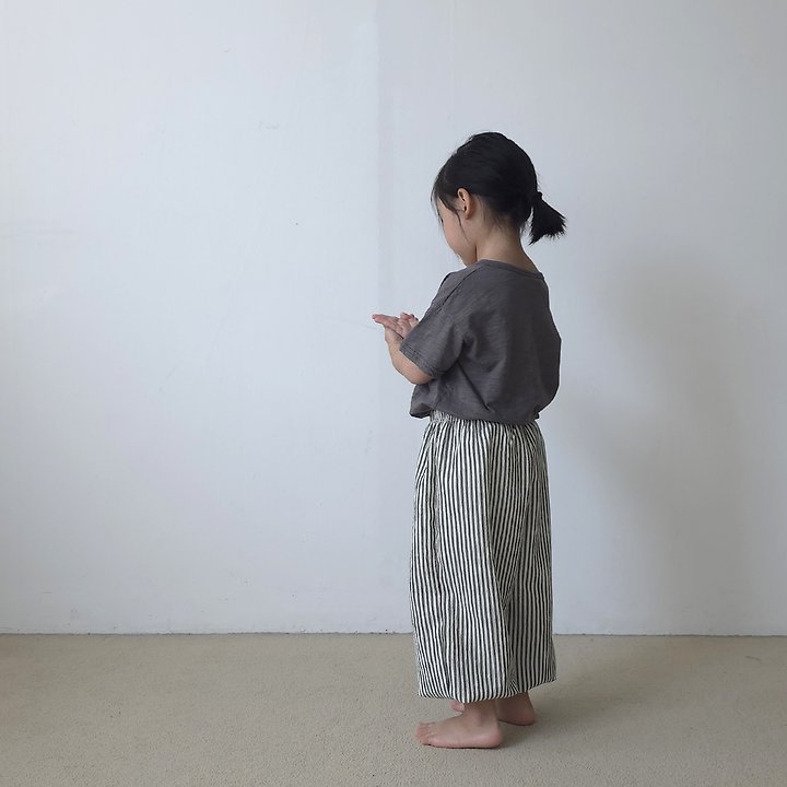 Saerobin - Korean Baby Fashion - #babylifestyle - Striped Sausage Wrinkle Pants - 5