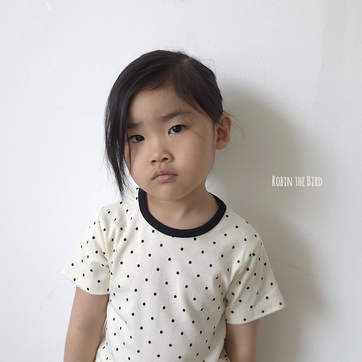 Saerobin - Korean Baby Fashion - #babygirlfashion - Modal Dot Short Sleeve Easywear - 4