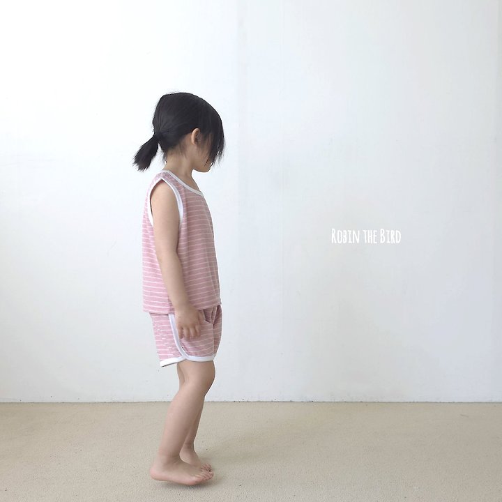 Saerobin - Korean Baby Fashion - #babylifestyle - Terry Sleeveless Set - 4