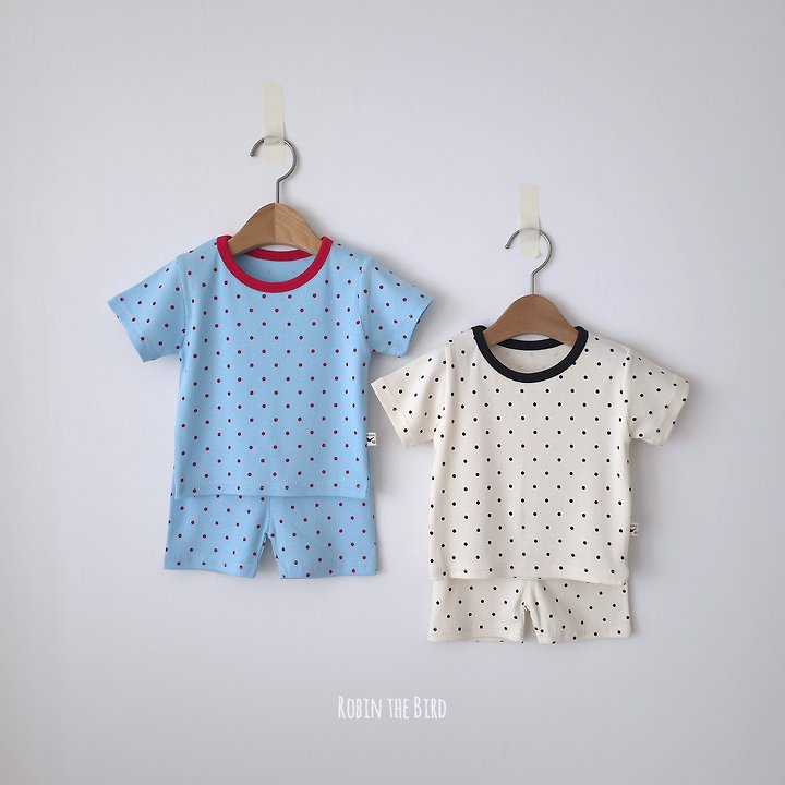 Saerobin - Korean Baby Fashion - #babyoninstagram - Modal Dot Short Sleeve Easywear - 5
