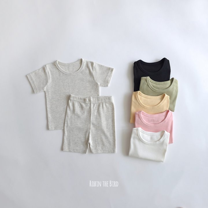 Saerobin - Korean Baby Fashion - #babyootd - Flowy Modal Short Sleeve Easywear