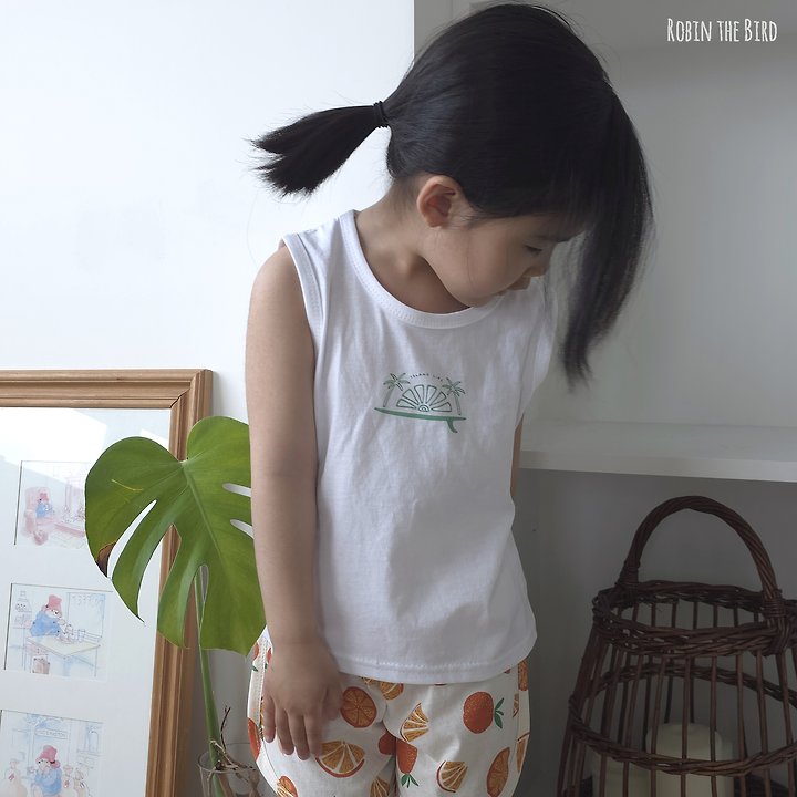 Saerobin - Korean Baby Fashion - #babyoutfit - Island Sleeveless Tee - 9