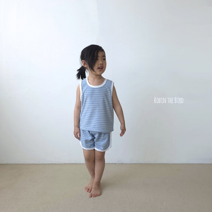 Saerobin - Korean Baby Fashion - #babyoutfit - Terry Sleeveless Set - 7