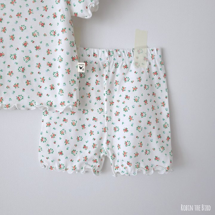 Saerobin - Korean Baby Fashion - #babyoutfit - Flower Frill Short Sleeve Easywear - 5