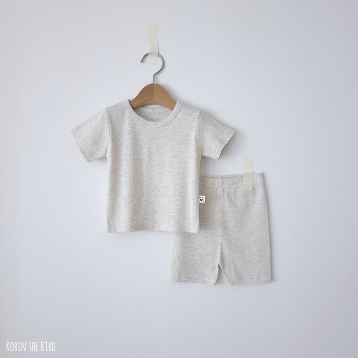 Saerobin - Korean Baby Fashion - #babyoutfit - Flowy Modal Short Sleeve Easywear - 2