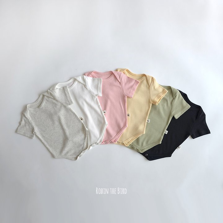 Saerobin - Korean Baby Fashion - #babyoutfit - Flowy Modal Short Sleeve Bodysuit