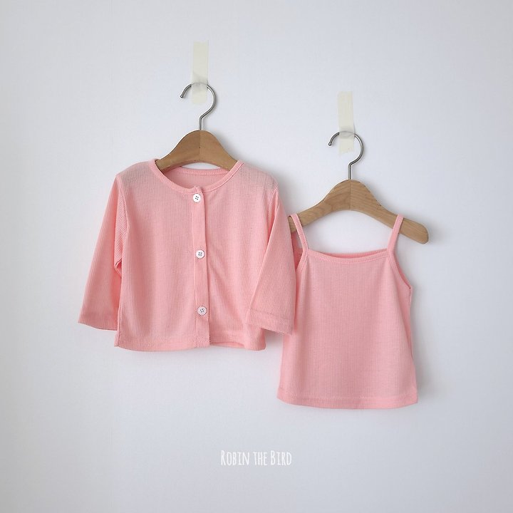 Saerobin - Korean Baby Fashion - #babywear - Mellow Cardigan Strap Sleeveless Set - 6