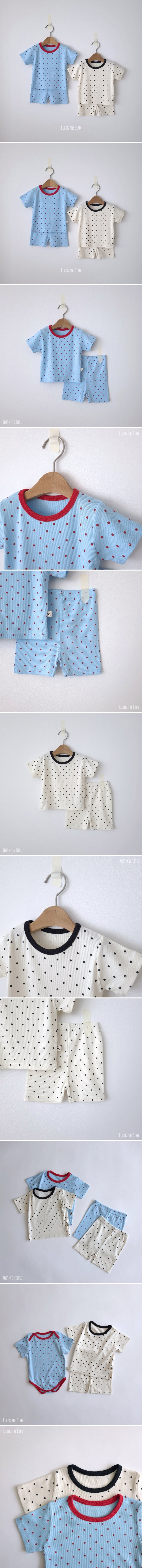 Saerobin - Korean Baby Fashion - #onlinebabyboutique - Modal Dot Short Sleeve Easywear