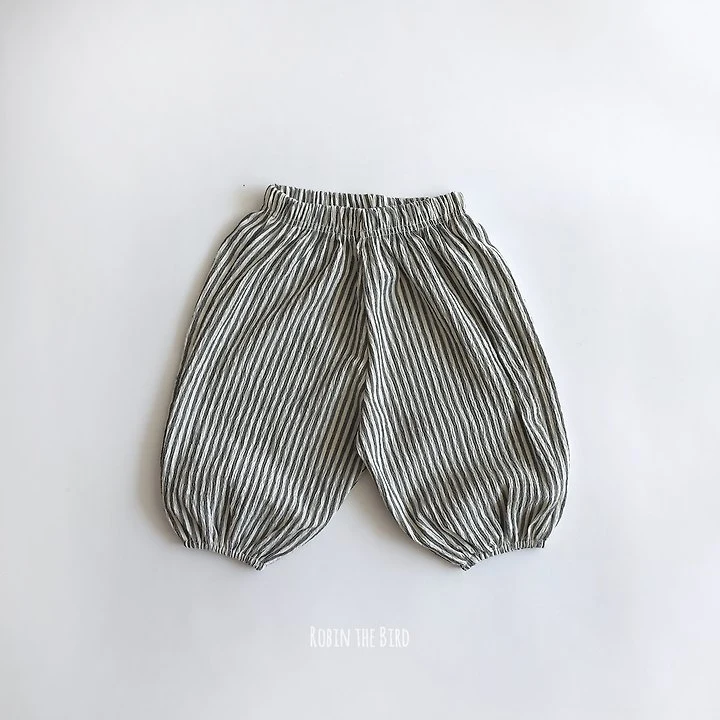 Saerobin - Korean Baby Fashion - #onlinebabyboutique - Striped Sausage Wrinkle Pants - 11