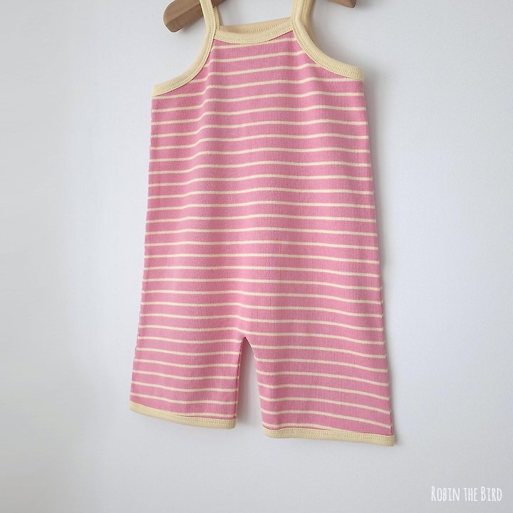 Saerobin - Korean Baby Fashion - #onlinebabyshop - Striped Jumpsuit - 11