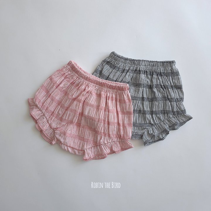Saerobin - Korean Baby Fashion - #onlinebabyshop - Frill Check Bloomer