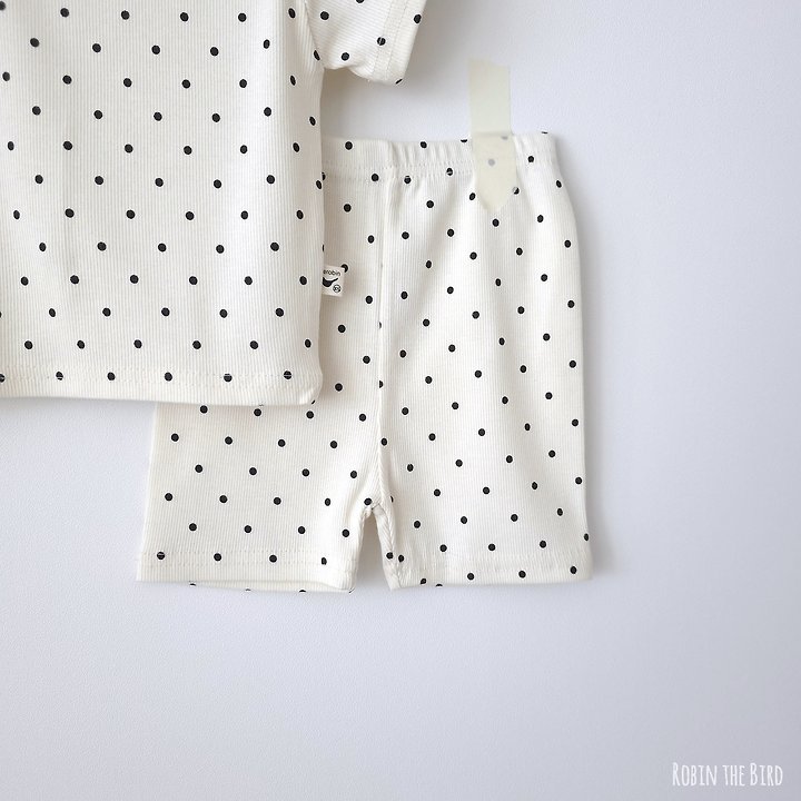 Saerobin - Korean Baby Fashion - #onlinebabyshop - Modal Dot Short Sleeve Easywear - 11