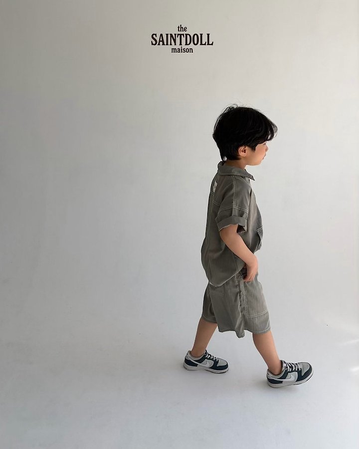Saint Doll - Korean Children Fashion - #childrensboutique - Stitch Bermuda Pants - 7