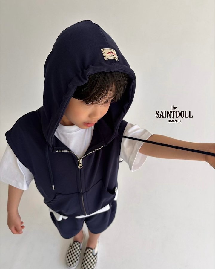 Saint Doll - Korean Children Fashion - #childrensboutique - Patch Hoodie Zip-Up - 11