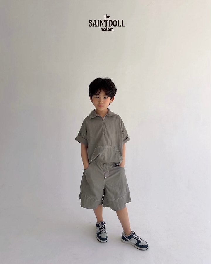 Saint Doll - Korean Children Fashion - #designkidswear - Stitch Bermuda Pants - 8