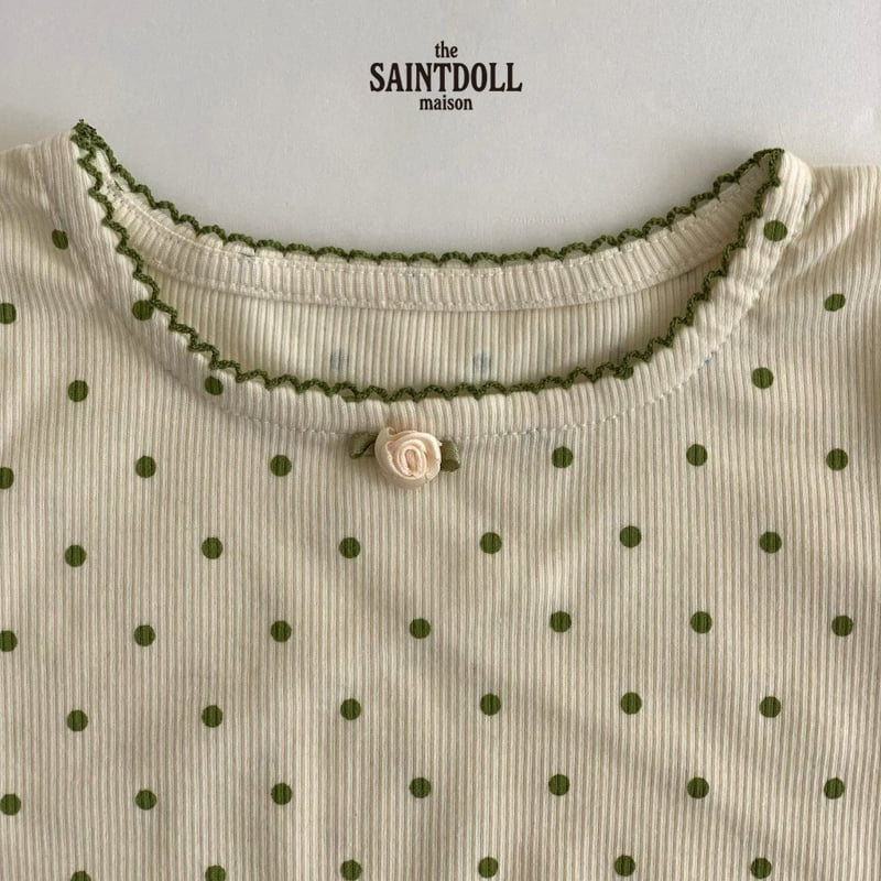 Saint Doll - Korean Children Fashion - #designkidswear - Dot Square Tee - 5