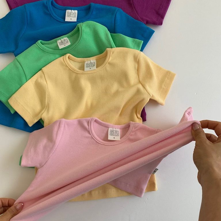 Saint Doll - Korean Children Fashion - #designkidswear - Color Paper Tee - 6