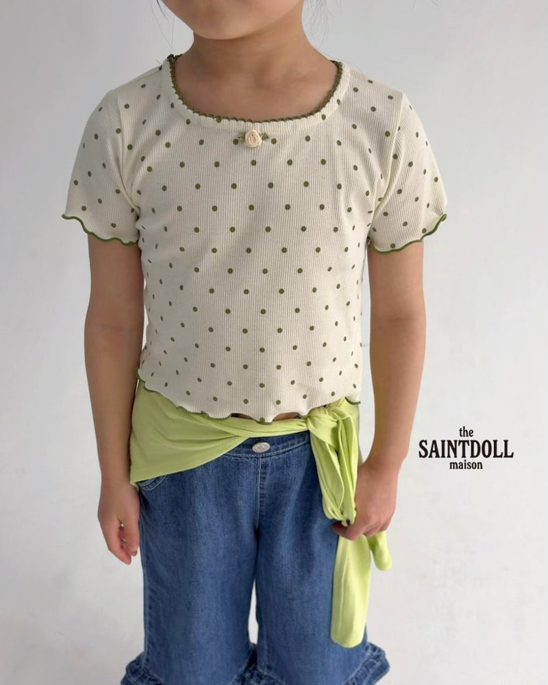 Saint Doll - Korean Children Fashion - #discoveringself - Dot Square Tee - 6