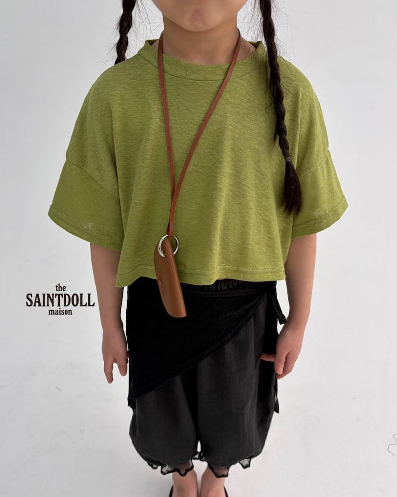 Saint Doll - Korean Children Fashion - #discoveringself - Linen Crop Tee - 6