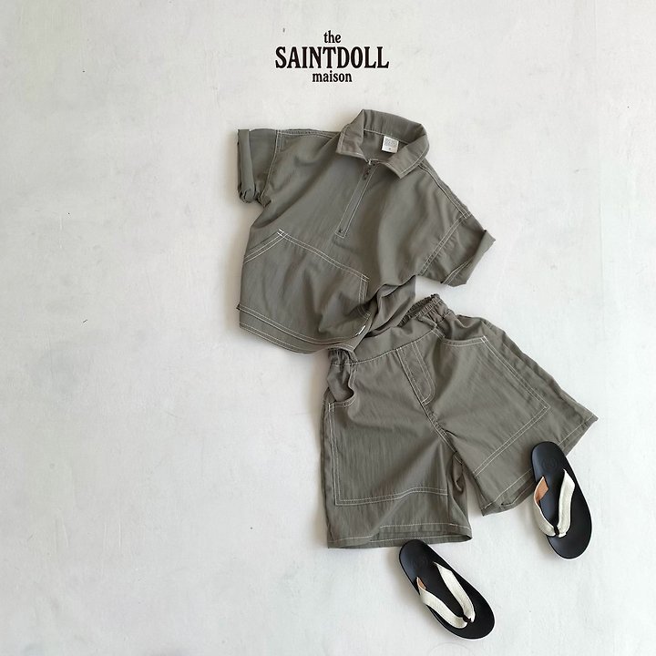 Saint Doll - Korean Children Fashion - #discoveringself - Stitch Half-Zip Shirt - 11