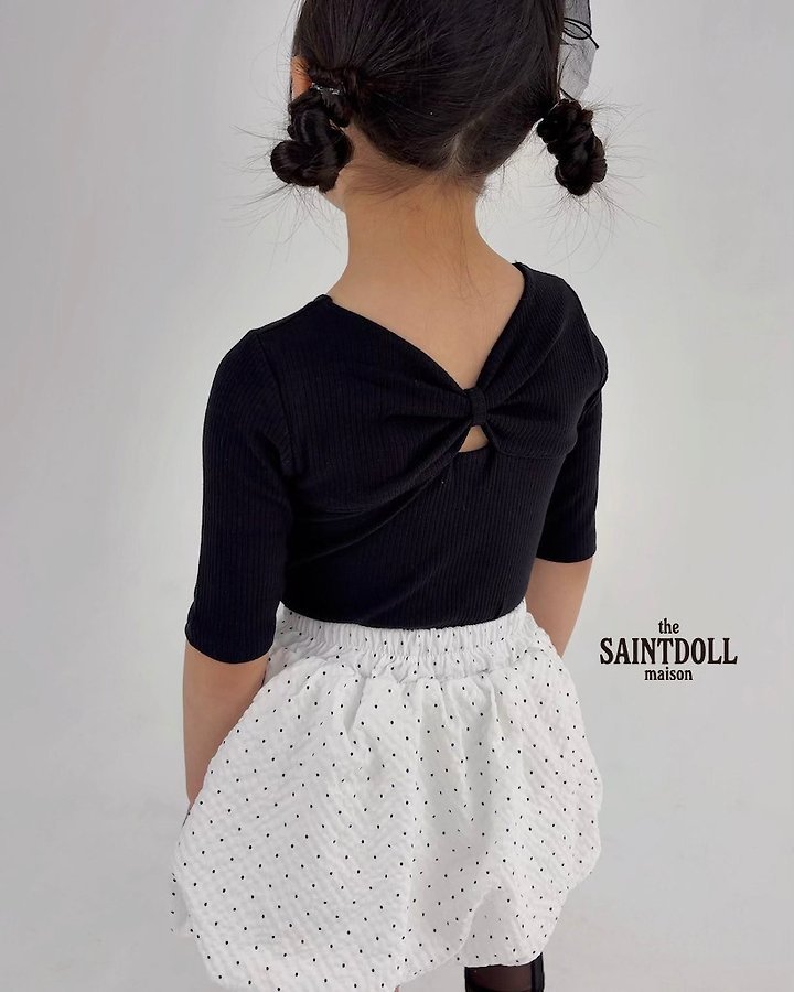 Saint Doll - Korean Children Fashion - #discoveringself - Ribbon 5-Sleeve Tee - 10