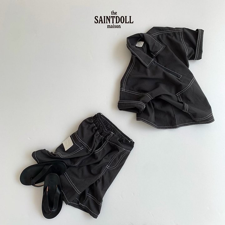 Saint Doll - Korean Children Fashion - #fashionkids - Stitch Bermuda Pants - 10