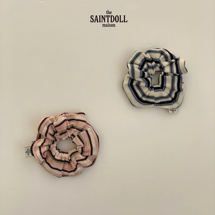 Saint Doll - Korean Children Fashion - #fashionkids - Stripe Scrunchie
